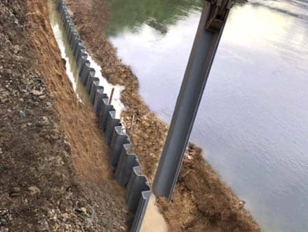 FRP Sheet Piling Installation Solution